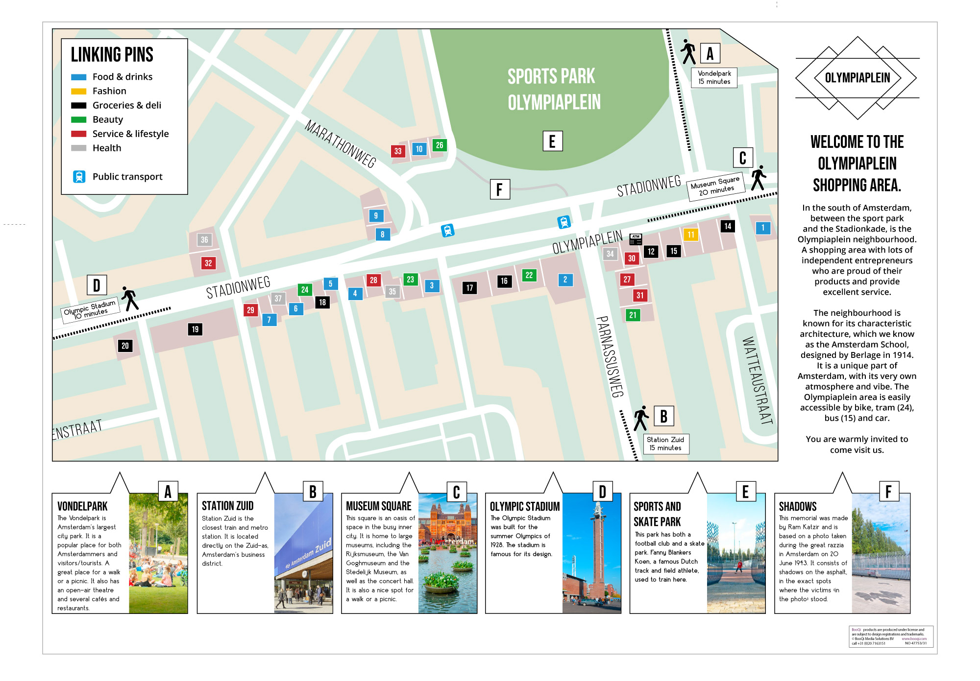 Olympiapleinbuurt kaart Amsterdam deel 2
