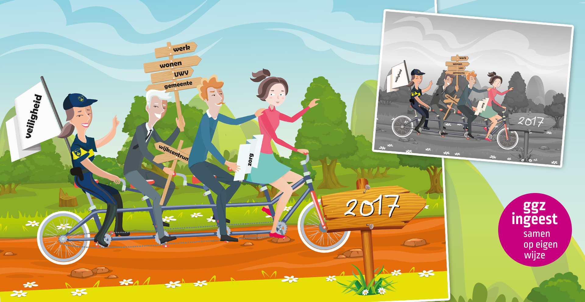 GGZ inGeest nieuwjaarskaart 2016