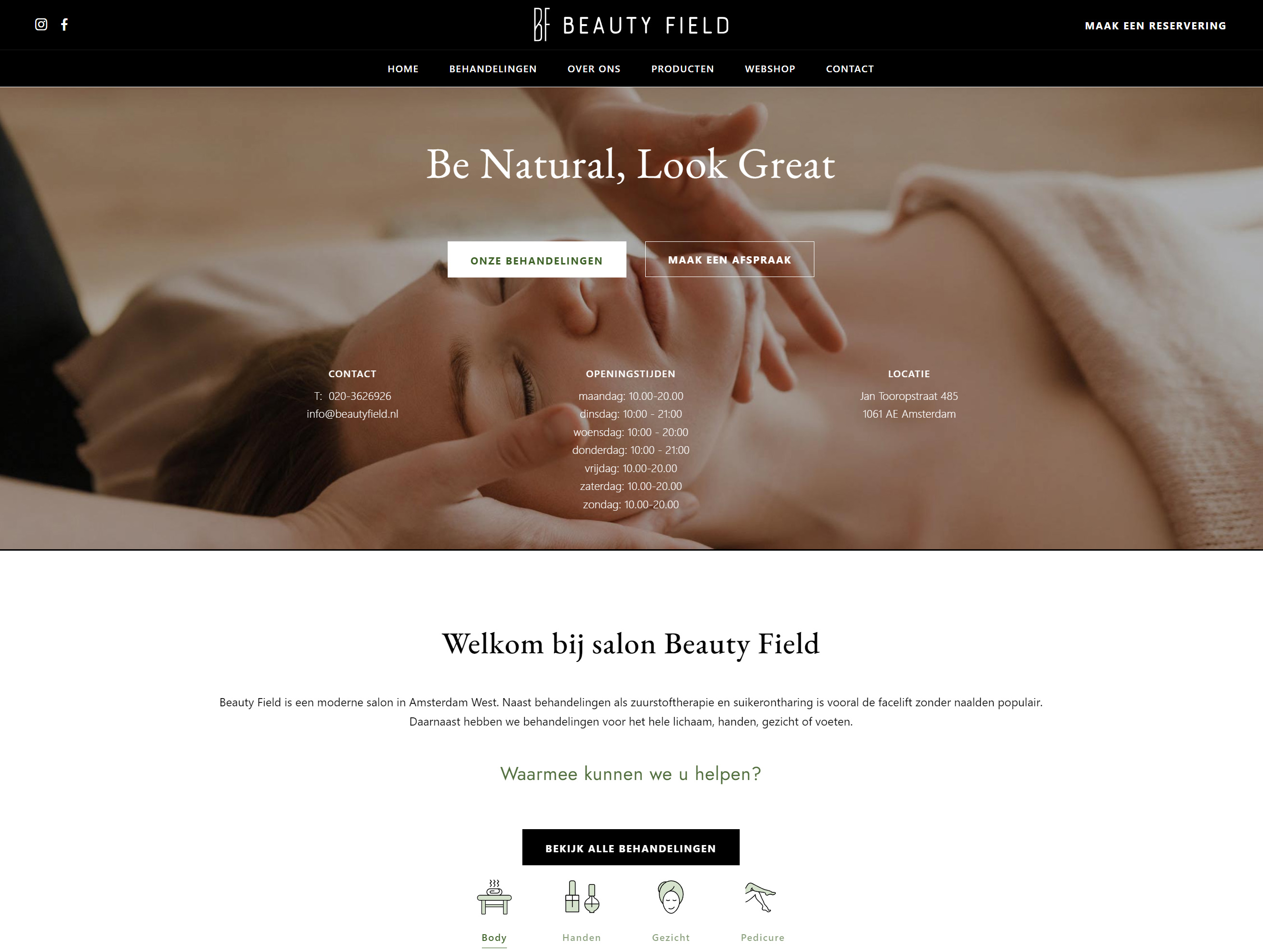 Beautyfield website